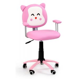 Halmar KITTY detská otočná stolička ružová