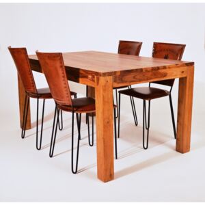 Stôl z masívu 150 + 4 stoličky DARA
