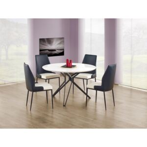Halmar Okrúhly jedálenský stôl PIXEL biely / čierna 120x76