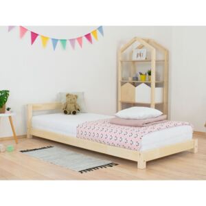 Benlemi Detská jednolôžková posteľ s čelom DREAMY Rozmer: 70 x 160 cm, Zvoľte farbu hranolov: Prírodný dekor nelakovaný, Zvoľte farbu plôch: Prírodný dekor nelakovaný