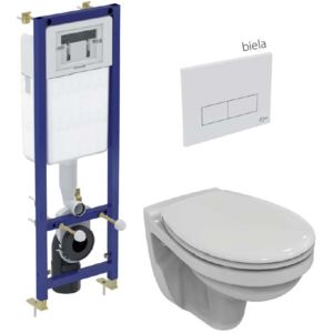 IDEAL SYSTEMS - PODOMIETKOVé MODULY IS+S 1- set- Podomietkový modul pre WC + tlačidlo + závesné WC (36x52 cm) + WC sedátko