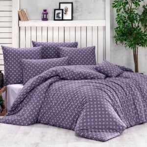 Bavlnené posteľné obliečky BRYNJAR fialové jednolôžko