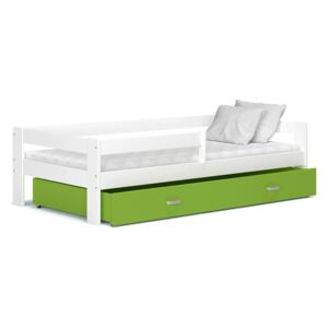 GL Detská posteľ Harry color s bielym čelom 160x80 Farba: Zelená