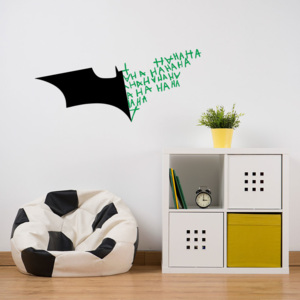 GLIX Batman HAHA - nálepka na stenu Čierná a zelená 50x20 cm