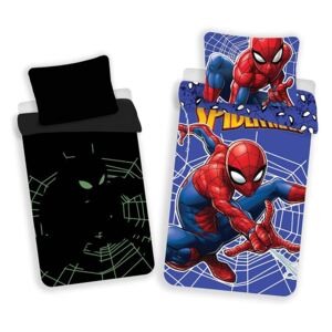 JERRY FABRICS Obliečky Spiderman svietiace v tme Bavlna 140/200, 70/90 cm