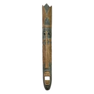 Sanu Babu Domorodá maska z balzového dreva, zelená patina, 202cm (1E)