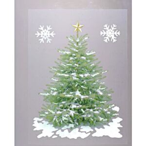 Magnet 3Pagen Obraz na okno "Svetielkujúci vianočný stromček"