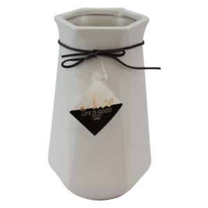 Home Elements Keramická váza 23*13*13 cm - rôzne farby Barva: bílá