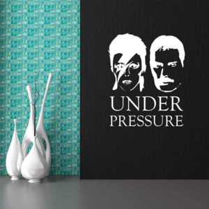 GLIX Queen & David Bowie - Under Pressure - samolepka na stenu Biela 30x25 cm