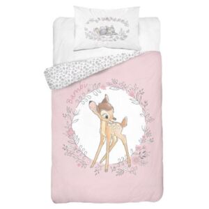 DETEXPOL Obliečky do postieľky Bambi ružová Bavlna, 100/135, 40/60 cm