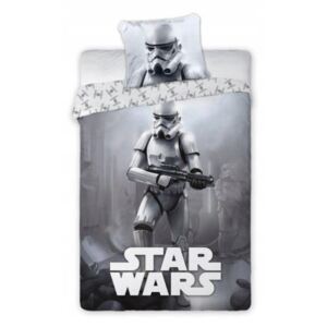 Textylia Detské bavlnené obliečky Star Wars sivé 140x200cm / 70x80cm