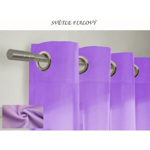 F.Tvoje Hotový voálové farebný záves / záclona na kolieskach / s krúžkami 145x250cm rôzne farby Barva: Svetlo fialová