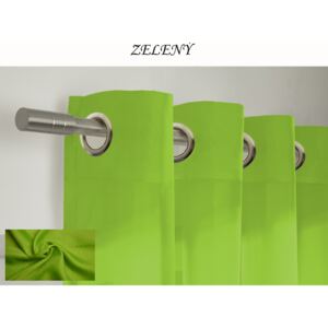 F.Tvoje Hotový voálové farebný záves / záclona na kolieskach / s krúžkami 145x250cm rôzne farby Barva: Zelená