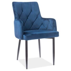 SIG Jedálenská stolička / kresielko Ricardo velvet B modré