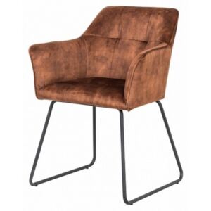 Dizajnová stolička KIPPER koňak/čierna