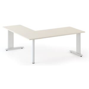 Kancelársky stôl Flexible L 1800 x 1800 mm, breza