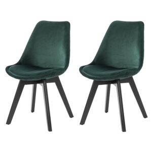 BAND TEES Zamatová jedálenská stolička – zelená – set 2 ks - zľava 10% (kód EXTRA10SK)