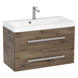 Kúpeľňová skrinka s umývadlom Naturel Cube Way 80x40 cm dub wellington CUBE280ZDW