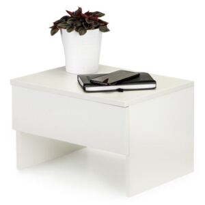 ModernHOME Nočný stolík, šuplík biela, HMBT005
