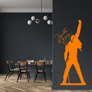 GLIX Freddie Mercury - samolepka na stenu Oranžová 30x15 cm