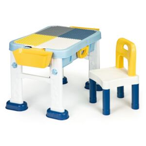 EcoToys Detský hrací stôl 6v1, stoličky, tabule, HC493113