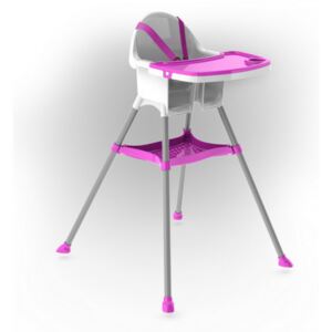 Inlea4Fun jedálenská stolička - ružová