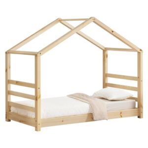 [en.casa] Detská posteľ domček AAKB-8695 borovica 70x140 cm s roštom