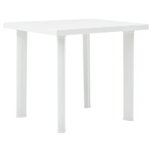 Záhradný stôl, biely 80x75x72 cm, plast