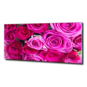 Fotoobraz na skle Kytica ružových ruží cz-obglass-125x50-119338760