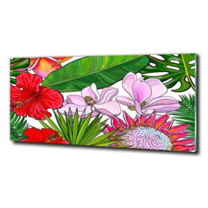 Foto-obraz fotografie na skle Havajské kvety cz-obglass-125x50-135437708