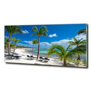 Foto obraz sklenený horizontálne Maledivy pláž cz-obglass-125x50-129561324