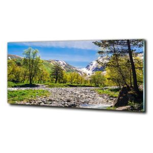 Foto obraz fotografie na skle Rieka v horách cz-obglass-125x50-121803886
