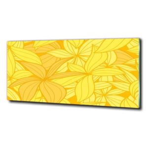 Moderné foto obraz na stenu Žlté kvety pozadia cz-obglass-125x50-39162100