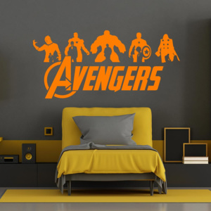 GLIX Avengers - samolepka na stenu Oranžová 80x40 cm