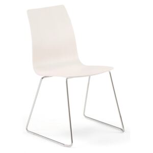 Jedálenská stolička Filip, V 450 mm, biela/chróm