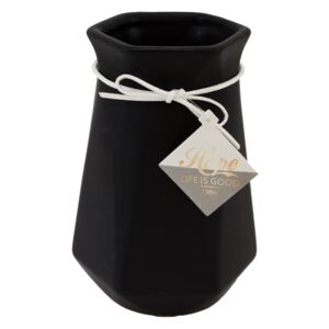 Home Elements Keramická váza 18*10,5*10,5 cm - rôzne farby Barva: čierna