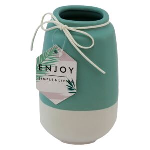 Home Elements Keramická váza 18*12*12 cm - rôzne farby Barva: MENTOLOVÁ