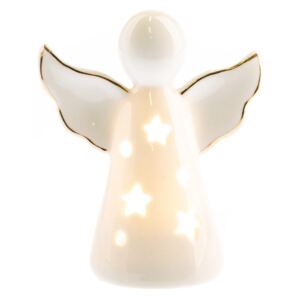 Porcelánový anjel s led svetlom