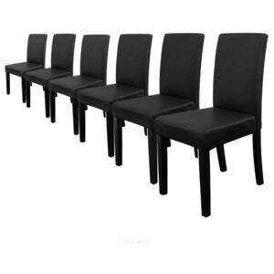 [en.casa] Jedálenské stoličky 6 x HTMY-9706 čierne