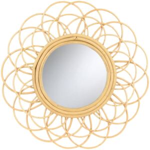 Nástenné zrkadlo s rámom v zlatej farbe Le Studio Fleur, ⌀ 50 cm