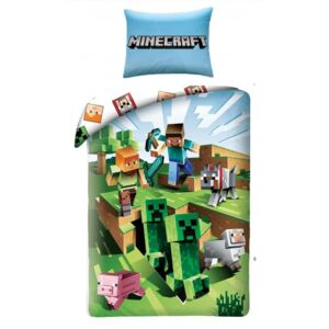 HALANTEX Obliečky Minecraft Farma Bavlna 140/200, 70/90 cm