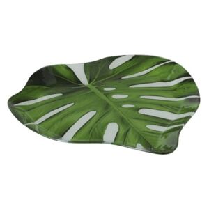 Tanier list palmový zelený sklenený 12ks set BOTANIC CHIC