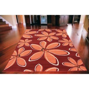 Kusový koberec PP Kvety červený, Velikosti 80x150cm