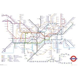 Plagát, Obraz - Transport For London - Underground Map, (91.5 x 61 cm)