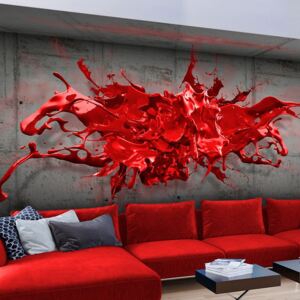 Artgeist Fototapeta - Red Ink Blot 200x140