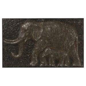 Slon hnedý kovový nástenná dekorácia 2ks set NATIVE ROOTS
