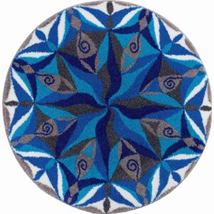 GRUND Mandala predložka PLYNUTÍ modrá Rozmer: ø 60 cm