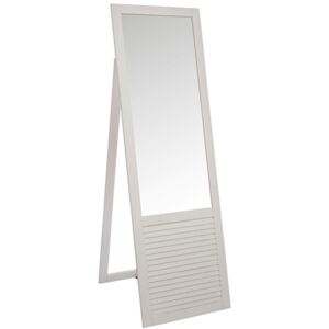 Zrkadlo biele drevené stojace MEDITERANEO