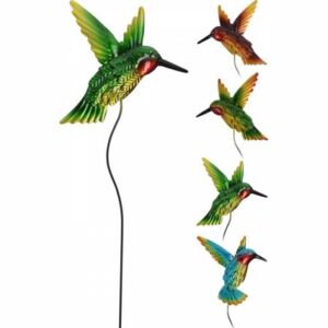Dekorácia zapichovacia kolibrík 62,5 cm mix