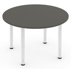 DREVONA Okrúhly stôl Ø 120 šedý lesklé nohy REA FLAT 4
